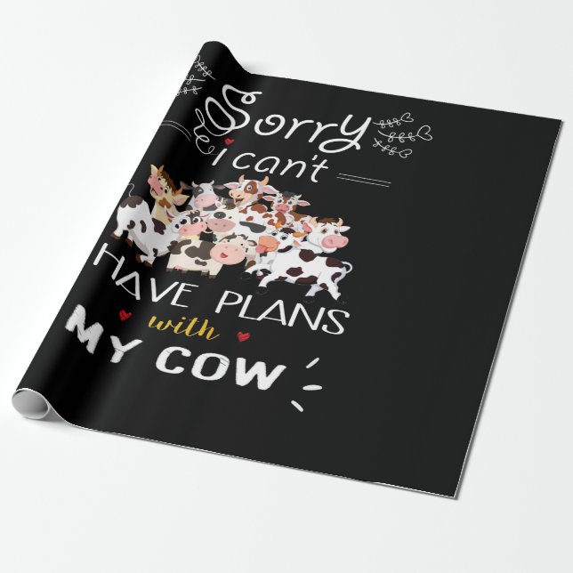 Cow Gift | Jag har tyvärr planer på mina kor Presentpapper (Utrullad)