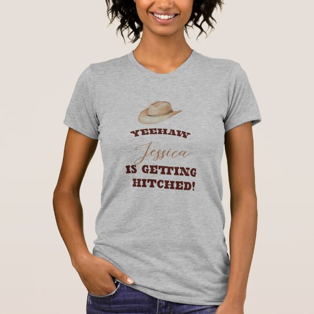 Cow Girl Bachelorette T Shirt (Framsida)