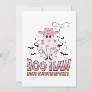 Cow Girl Spooky Funny Western Halloween Inbjudningar