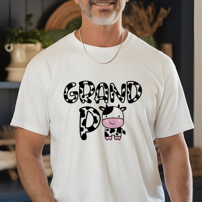 Cow Grandpa Grandfather Matching T-Shirt Birthday (Skapare uppladdad)