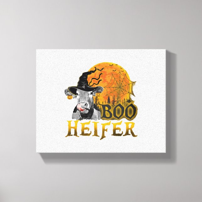 Cow Halloween Canvastryck (Framsida)