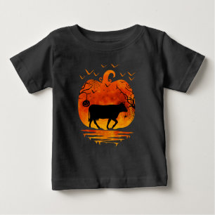COW HALLOWEEN COSTUME PUMPKIN FALL SEASON T SHIRT