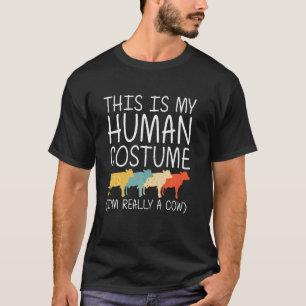 Cow Halloween Human Costume Heifer Farm Cattle Eas T Shirt