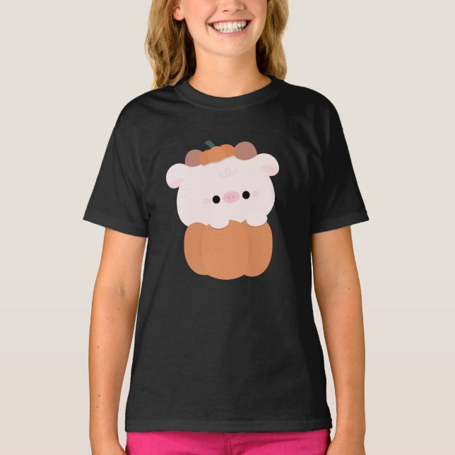Cow Halloween T Shirt (Framsida)