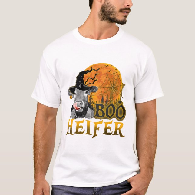 Cow Halloween T Shirt (Framsida)