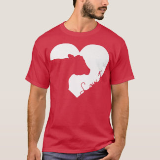 Cow Heart Love It Farm Animal Farmer Farming Cattl T Shirt