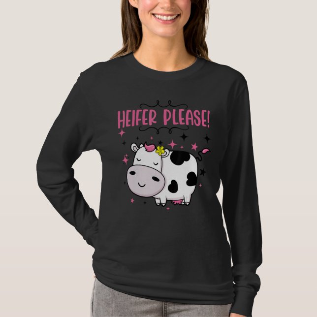 Cow  Heifer Please Baby Little Girl Outfit Kids To T Shirt (Framsida)