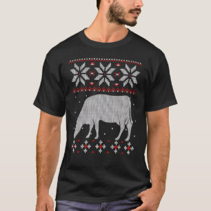 Cow Heifer Ugly God Jul Sweater Cattle Farming L T Shirt