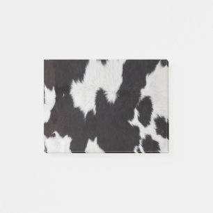 Cow hide Black White Post-it Block