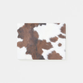 Cow hide Brown White Post-it Block