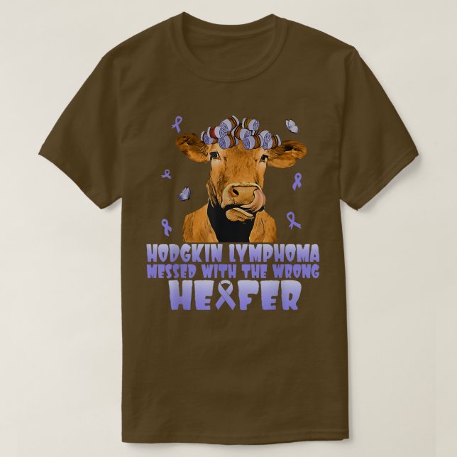 Cow Hodgkin Lymphoma med fel Heifer  T Shirt (Design framsida)