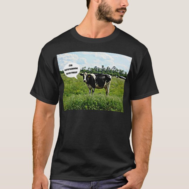 Cow Humor Tee Shirt (Framsida)
