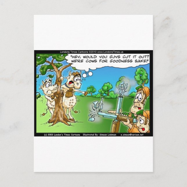 Cow Hunting Season - fjällande Tees Mugg-kort och  Vykort (Framsida)