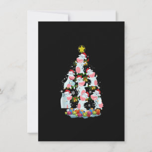 Cow Julgran Funny Julafton ger Cute Cow Älskare Inbjudningar
