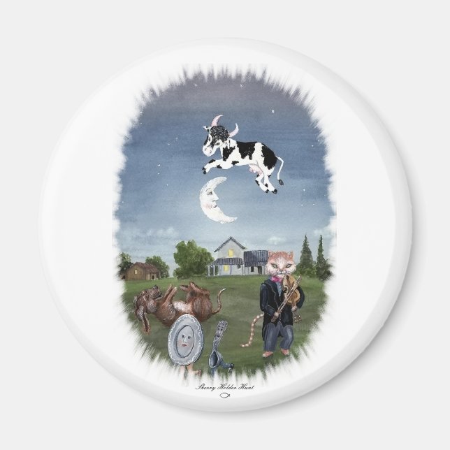 COW JUMPED ÖVER MÅNE MAGNET (Framsidan)