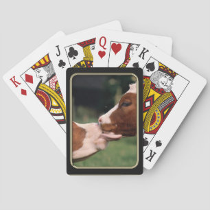 Cow Kisses Photo Art-spelkort Spelkort