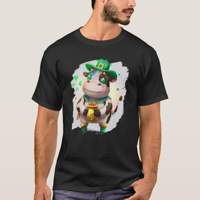 Cow Leprechaun Cows St Patricks Day  3 T Shirt (Framsida)