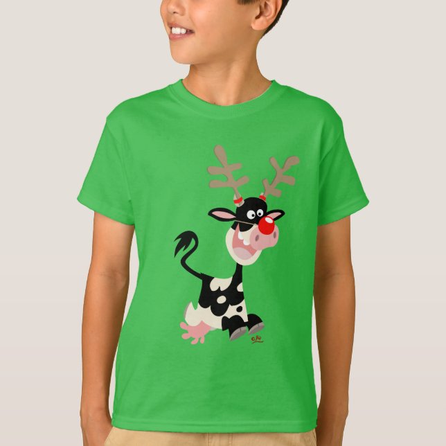 Cow Masquerading as Reindeer Children T-shirt (Framsida)