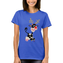 Cow Masquerading as Reindeer Women T-shirt