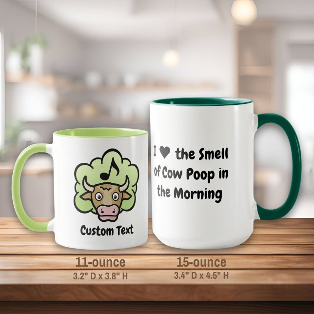 Cow Methane Tecknad Coffee Mugg (Skapare uppladdad)