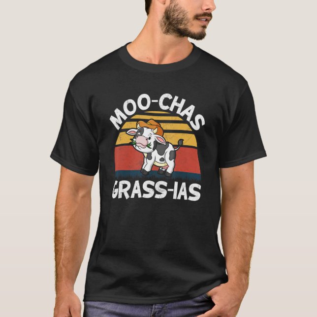 Cow Mexiko Spain Sayed Moo Chas Grass Ias T Shirt (Framsida)