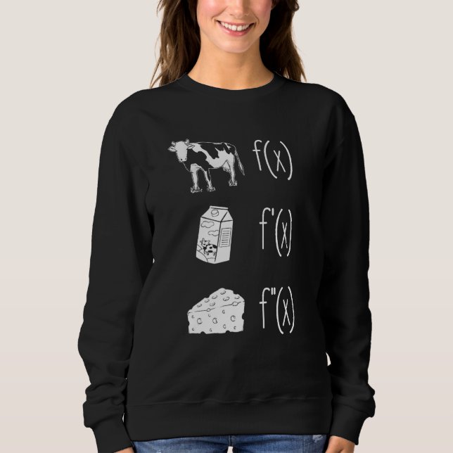 Cow Mjölk Cheese Formula Funny Math Teacher Calcul T Shirt (Framsida)