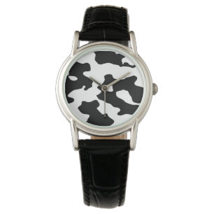 Cow Mönster Black and White Armbandsur