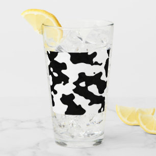 Cow Mönster Black and White Glaskopp