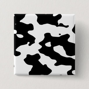 Cow Mönster Black and White Knapp