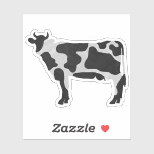 Cow mönster silhouette klistermärken