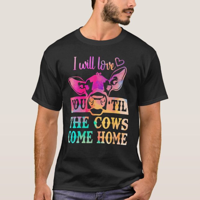 Cow  Moo Heifer Mom Mothers Day Father Dad Cows Ho T Shirt (Framsida)