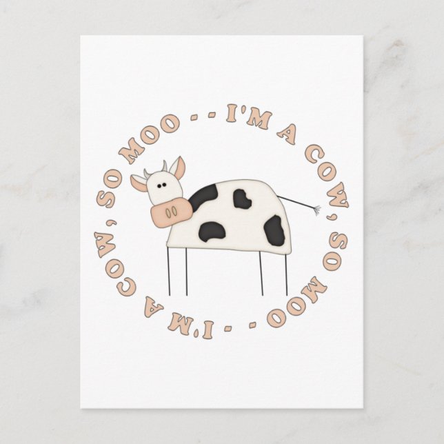 Cow Moo Vykort (Framsida)
