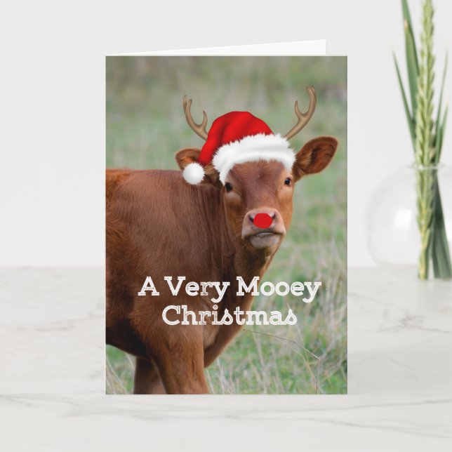 Cow Mooey jul Helgkort (Framsida)