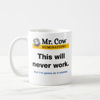 Cow mugg. Det här kommer aldrig att fungera. Men.. Kaffemugg