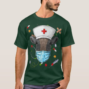 Cow Nurse RN Funny ER Nursing School Studenten T Shirt