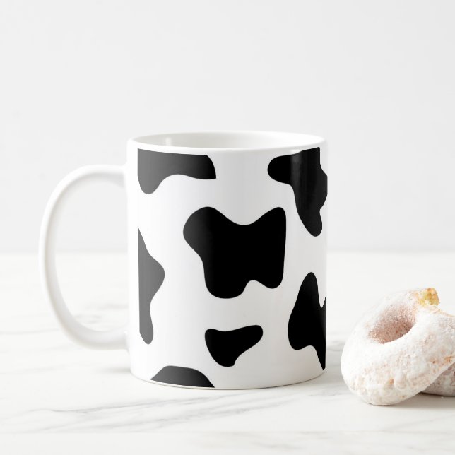 Cow Pattern Kaffemugg (Med munk)