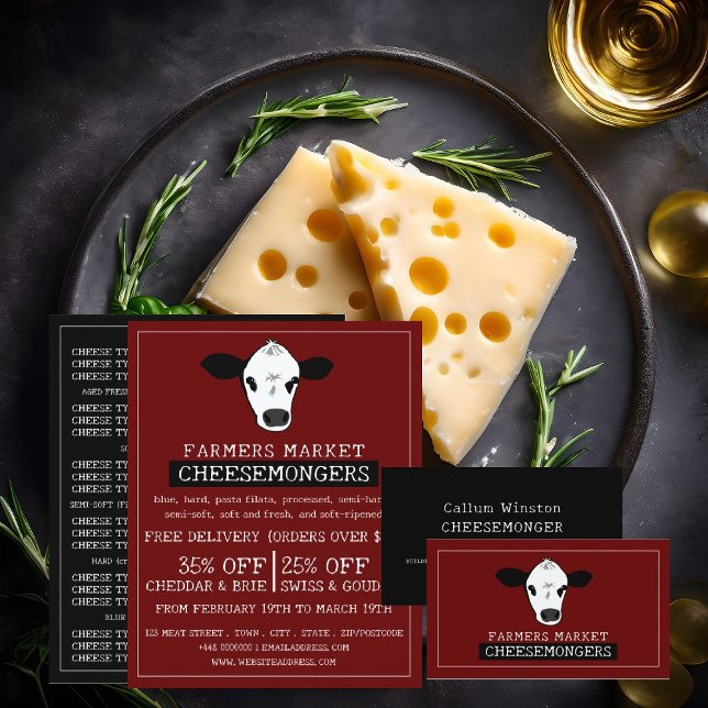 Cow Porträtt, Cheesemonger Advertising Reklamblad (Skapare uppladdad)