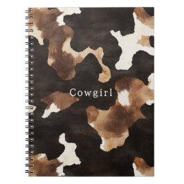 Cow Print Cowboy Cowgirl Western Anteckningsbok