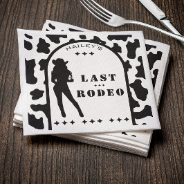 Cow Print Cowgirl Bröllop Bachelorette Party Pappersservett