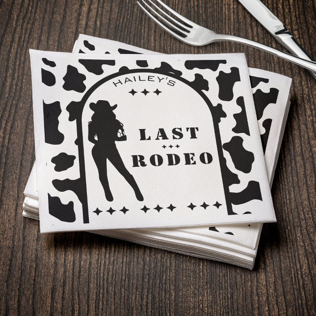 Cow Print Cowgirl Bröllop Bachelorette Party Pappersservett (Cow Print Cowgirl Wedding Bachelorette Party Napkins
)