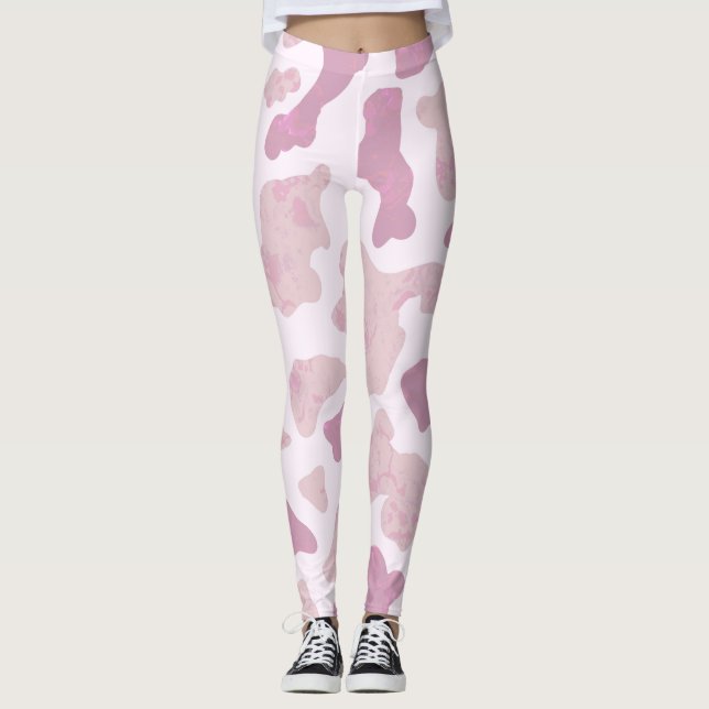 Cow Print Pattern Leggings (Framsida)