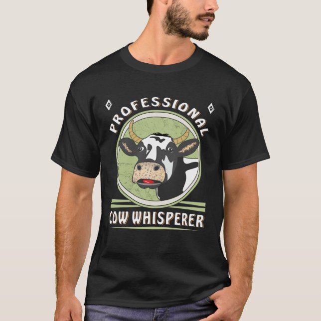 Cow Professional Cow Whisperer Farmers Cows T Shirt (Framsida)