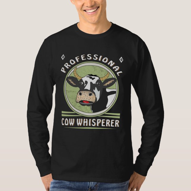 Cow Professional Cow Whisperer Farmers Cows T Shirt (Framsida)