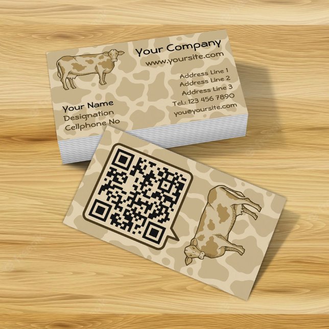 Cow Profile Business Card Visitkort (Skapare uppladdad)