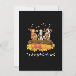 Cow Pumpkin Fall Boskap Thanksgiving Thankfu Inbjudningar