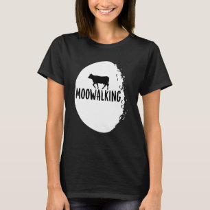 Cow Pun Moowalking Space Måne Music Bad Punts för  T Shirt