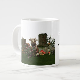 Cow Pun "Nåt på det sätt hon moos." Jumbo Mugg