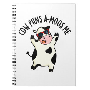 Cow Puns Amoos Me Funny Cow Pun Anteckningsbok