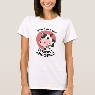 Cow Puns UdÄldre Amosing Funny Animal Pun T Shirt