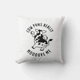 Cow Puns Verkligen Moove Me Funny Animal Pun Kudde